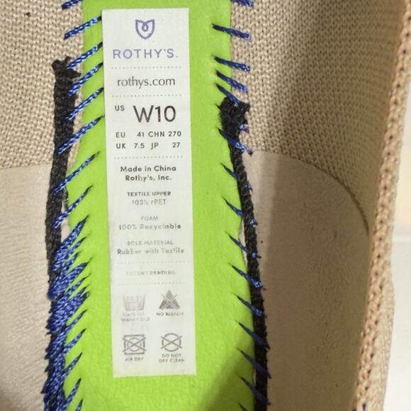 ROTHYS The Point Toe Ballet Flat Womens Size 10 Cream Business Casual Shoes - Picture 11 of 11